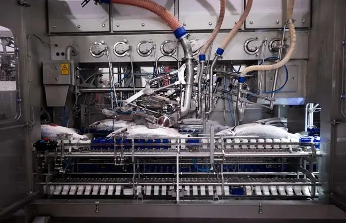 A close up of the EVi gutting machine