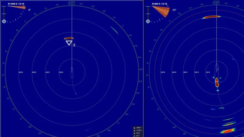 Sonar AI watches the sonar continuously, detects fish in real time and instantly alerts captains and crews, placing a marker directly on the display and triggering an audio cue the moment a target appears.
