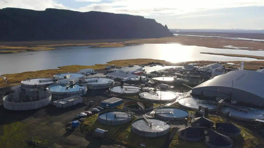 Samherji Fiskeldi land based facility on Iceland - Silfurstjarnan