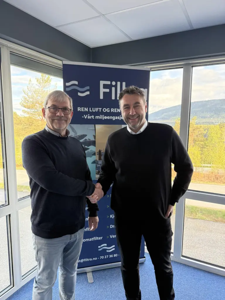 (l-r) Osvald Ringstad, founder of Filtra and Asbjørn Skaro, CEO of Redox