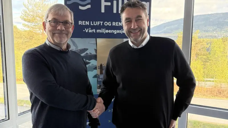 (l-r) Osvald Ringstad, founder of Filtra and Asbjørn Skaro, CEO of Redox
