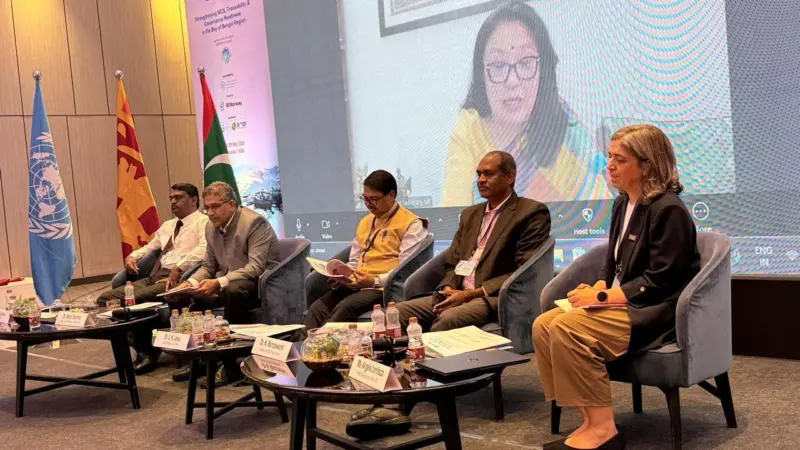 Panel members at a high-level policy meet on AI in fisheries governance