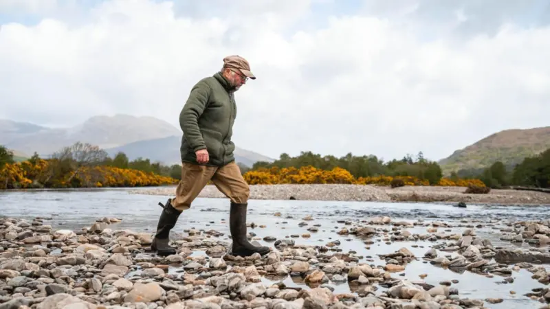 Bob Kindness MBE on the River Carron