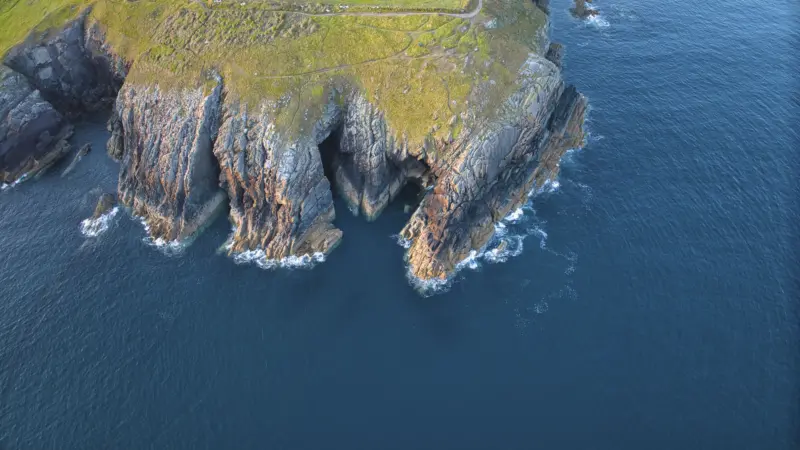 Welsh coast seen from above