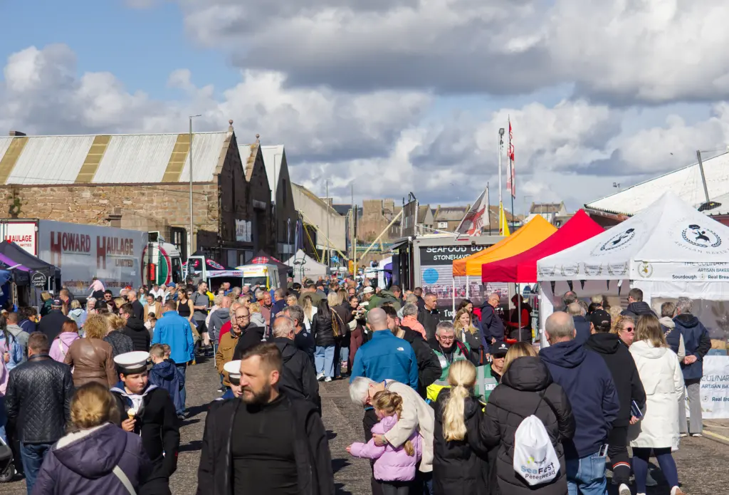 Crowds at Peterhead's SeaFest 2025 festival