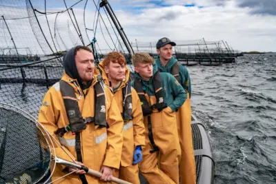 Members of Loch Duart on board a fishing vessel